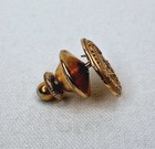 10k Gold Ymca Service Award Lapel Pin With  Diamond Pinback 5 Stars