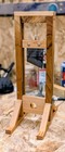 Handmade Wooden Guillotine 12-14 Inch Tall With Hand Forged Blade  unsharpened 