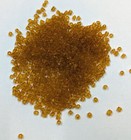 Vintage Antique Czech Glass Seed Beads 9 0 3-cuts Clear Golden Orange C26-26