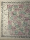 1870 Colton s Arkansas Original Hand Coloured Antique Map 17  X 14 
