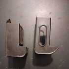 Two Antique Match Stick matchbox Holder Tin Metal Wall Mount