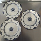 Lot Of 3 Antique Wood   Sons Blue Bombay Luncheon Plates 8 5    Woods Ware