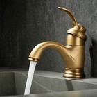 Antique Bathroom Faucet Single Handle Sink Faucet One Hole Lavatory Mixer Tap