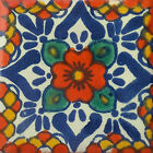 100 Ceramic Tiles  Assorted 2x2 Mexican Handmade Handpainted Clay Tile