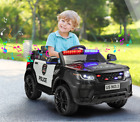 12v Electric Kids Ride On  Police Car With Remote Control siren  Music