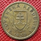 Slovakia 1939 Brass 10 Halierov  Wwii Era  Km  1