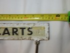 Vintage Metal aluminum Golf Carts Arrow Sign    b34 
