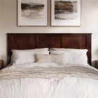 Pemberly Row Contemporary King Solid Wood Panel Headboard In Walnut