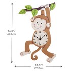 Fantasy Fields Sunny Safari Monkey Kids Wall Clock  Brown