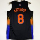 Og Anunoby  8 New York Knicks Heat Pressed Basketball Jersey Black S-2xl