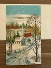    9x Vintage Mcm Forget Me Not Christmas Card Lot Unused With Envelopes nos   