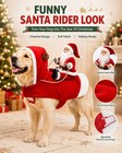Santa Riding Dog Costume Pet Christmas Clothes Claus Rider Outfit