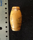 Antique German Wood Transfer Needle Case Holder Barrel Shaped