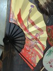 Lot Of 4 Vintage Japanese Folding Hand Fans  Bamboo  Silk  Paper Uchiwa 