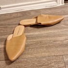 Lucky Brand Women   s Tan Leather Pointed Toe Slip-on Mule Flats Us 11 M