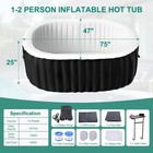 Naizea Inflatable Outdoor Hot Tub Spa 100 Bubble Jet Fits Up To 2 Persons  table