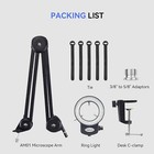 Lcd Digital Microscope Flexible Arm Stand  144 Led Ring Lamp For Tomlov Dm9