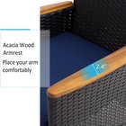 Outdoor Patio Chairs Set Of 4 Rattan With Cushion Garden Dining Wicker Furniture