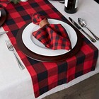 Buffalo Check Collection  Classic Farmhouse Table 14x72  Runner Red   Black