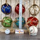 Medium 5  Glass Fishing Floats - Red  Blue  Green  Aqua  Clear  Amber - Nautical