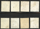 Jamaica 1883-1890 Set Scott  16a-23  Sg 16-23  Used  Crown And Ca Watermark