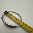 Vintage Alpaca Mexico Abalone Mop Inlay Hinged Bangle Bracelet Butterfly