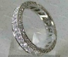 Moissanite 4 00ct Eternity Wedding Engagement Band Ring 925 Sterling Silver Sz-9
