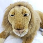 Hansa Creation Male Lion Size 25  Realistic Plush Stuffed Animal Laying Handmade