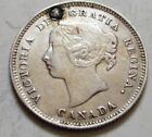 1885 Canada Silver Five Cents Coin  Key Date Nice Grade  rj49 