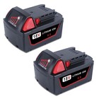 48-11-1860 2pack 18v 6 5ah Battery   Charger For Milwaukee M18 18volt 48-11-1812