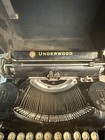 Antique Underwood Portable Typewriter 1920s Black Glass Keys Original Case