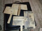 Lot Of 4 Flat Hand Carders Wool Fiber Carding Paddles Spinning Felting Tools