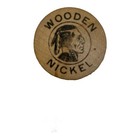 Vtg Wooden Nickel Peate   s Music House Inc Utica  New York