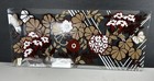 Georges Briard Glass Guild Floral Platter Vintage Mcm Rectangular Serving Tray