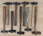 Vintage Mixed Lot Of 9 Ball Peen Hammers Hand Tools