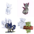 3d Dragon Wall Decor Silicone Molds Set  Welcome Sign And Baby Dragon Resin