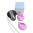 Toddler Stainless Steel 10 Oz Sippy Cup 2 Pink Silicone Lids Straw   Brush Clean