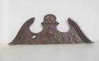 Antique Carved Wooden Top Old Pediment Finial Furniture Wood Victorian 27 w