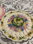 Handmade Crochet Pot Holders Set Of 2 Pink   Multi Color Flowers In Center