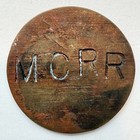 Antique Late 1800s 1 4 Wood Cord Token Engine 85 Mcrr Brass Copper Hand Made