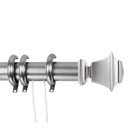 Bach 66 In  - 120 In  Traverse Curtain Rod In Satin Nickel