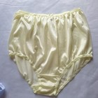3x Vintage Panties Double Nylon Layer Crotch Silvery Hip 44-50 Inch Granny All