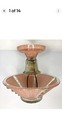 Antique Art Deco Ceiling Light Fixture Thick Pink Glass   10 5  Diameter