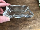 Vtg Mid Century Rectangle Cigarette Cigar Ashtray Thick Clear Glass 4 Rest