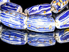 A Set Of 22 Rare Blue Antique Venetian Millefiori African Trade Beads Vb_00217_v