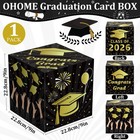 Graduation Decorations 2026 - Black Gold Graduation Card Box For Graduation De 