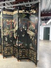 Antique Chinese Room Divider 8 Solid Lacquer Panels