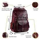 New Genuine Handmade Brown Leather Rucksack Backpack Laptop Bag