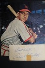 Enos Slaughter  d 2002  Hof St Louis Signed Card Photo Authentic Autograph