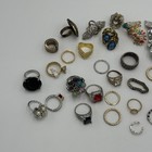 Big Lot Vintage To Modern Ring Lot Statement Boho Biker Glam Fashion Jewelry Mix